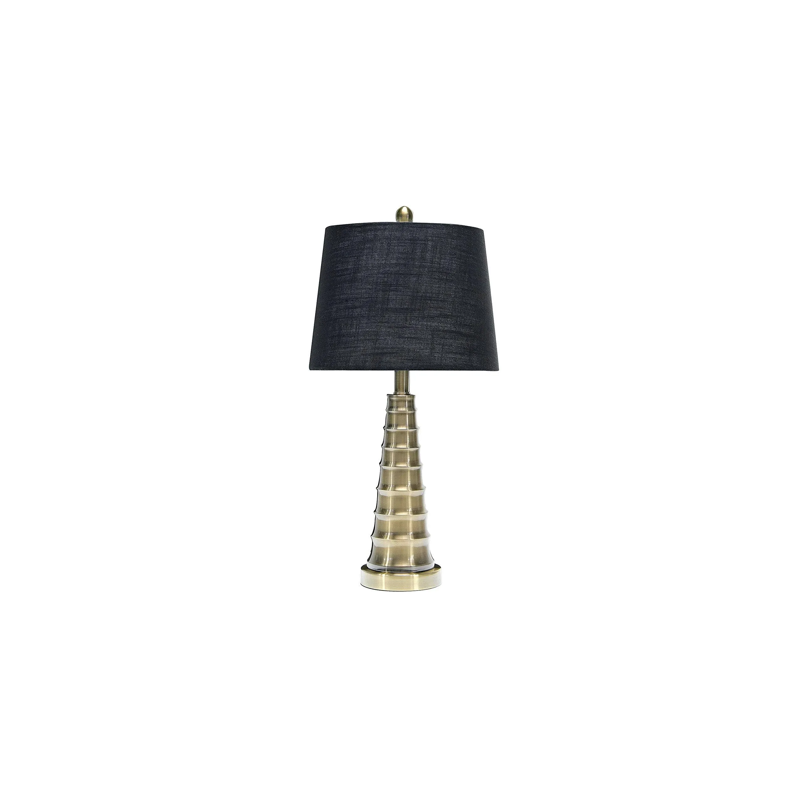 Creative Co-Op Metal Conical Table Lamp, Brushed Brass