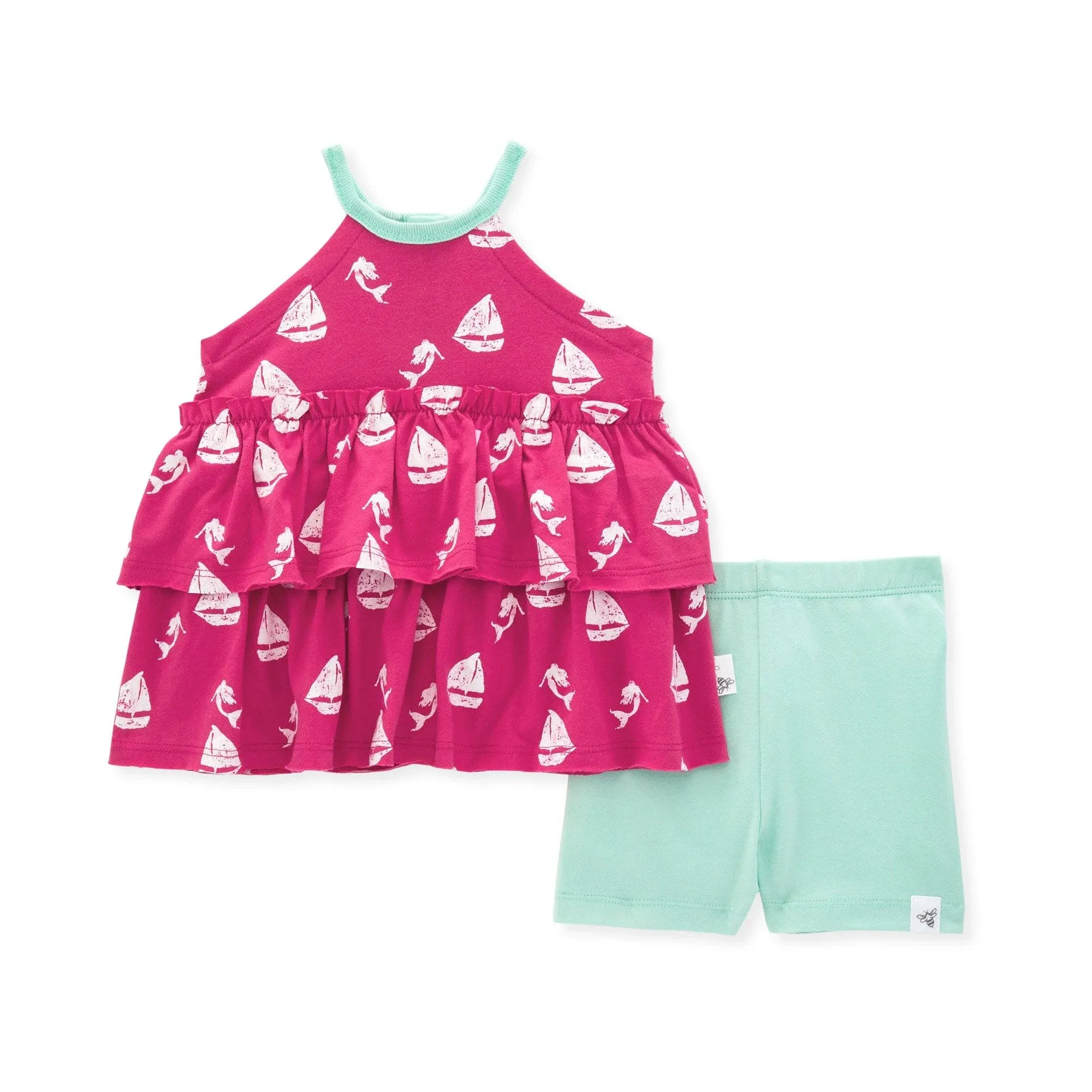 Burt's Bees Baby Sail Away with Me Organic Tunic & Bike Short Set