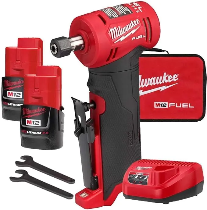 Milwaukee M12 FUEL 1/4" Right Angle Die Grinder Kit