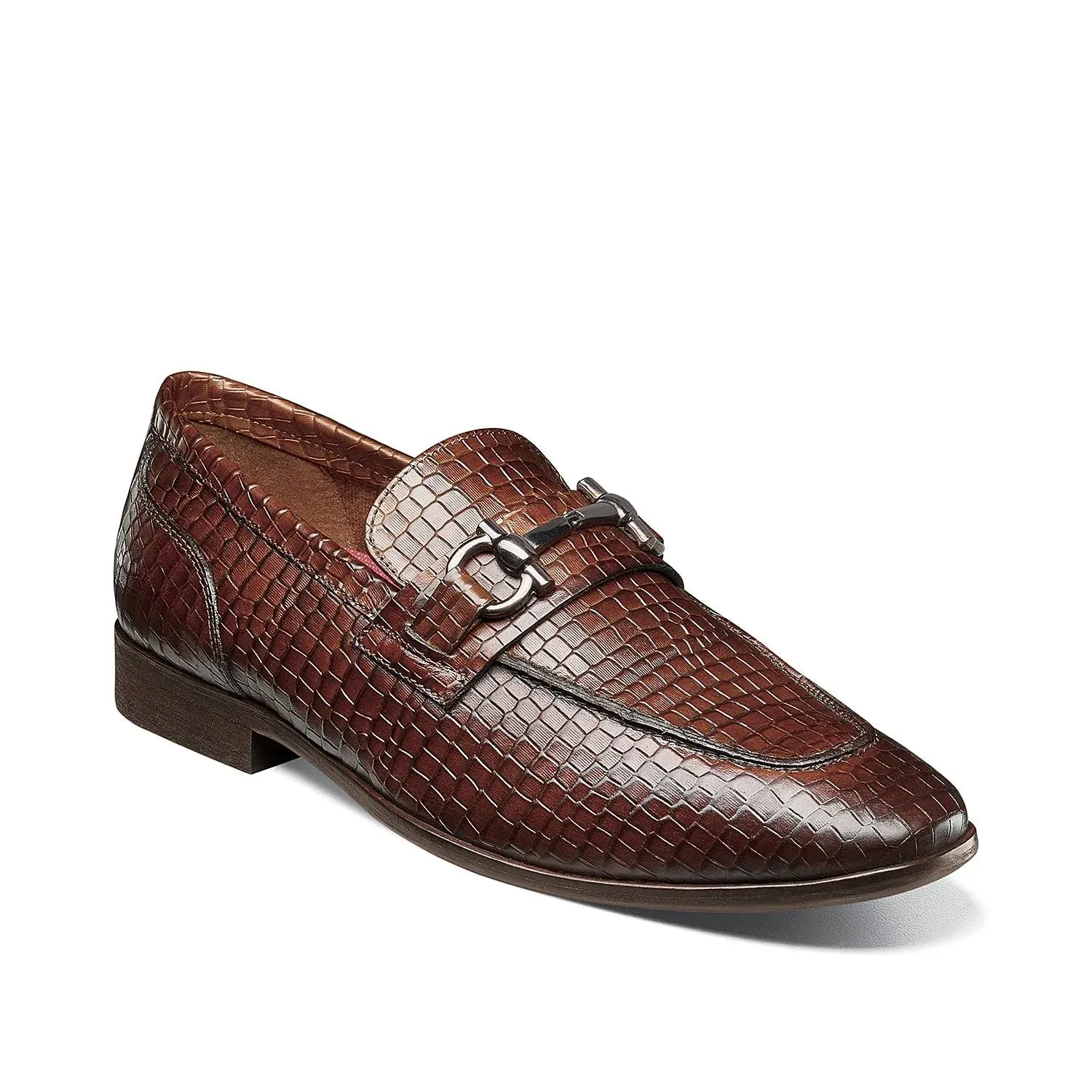 Stacy Adams Cognac FERONTE Moc Toe Bit Slip On