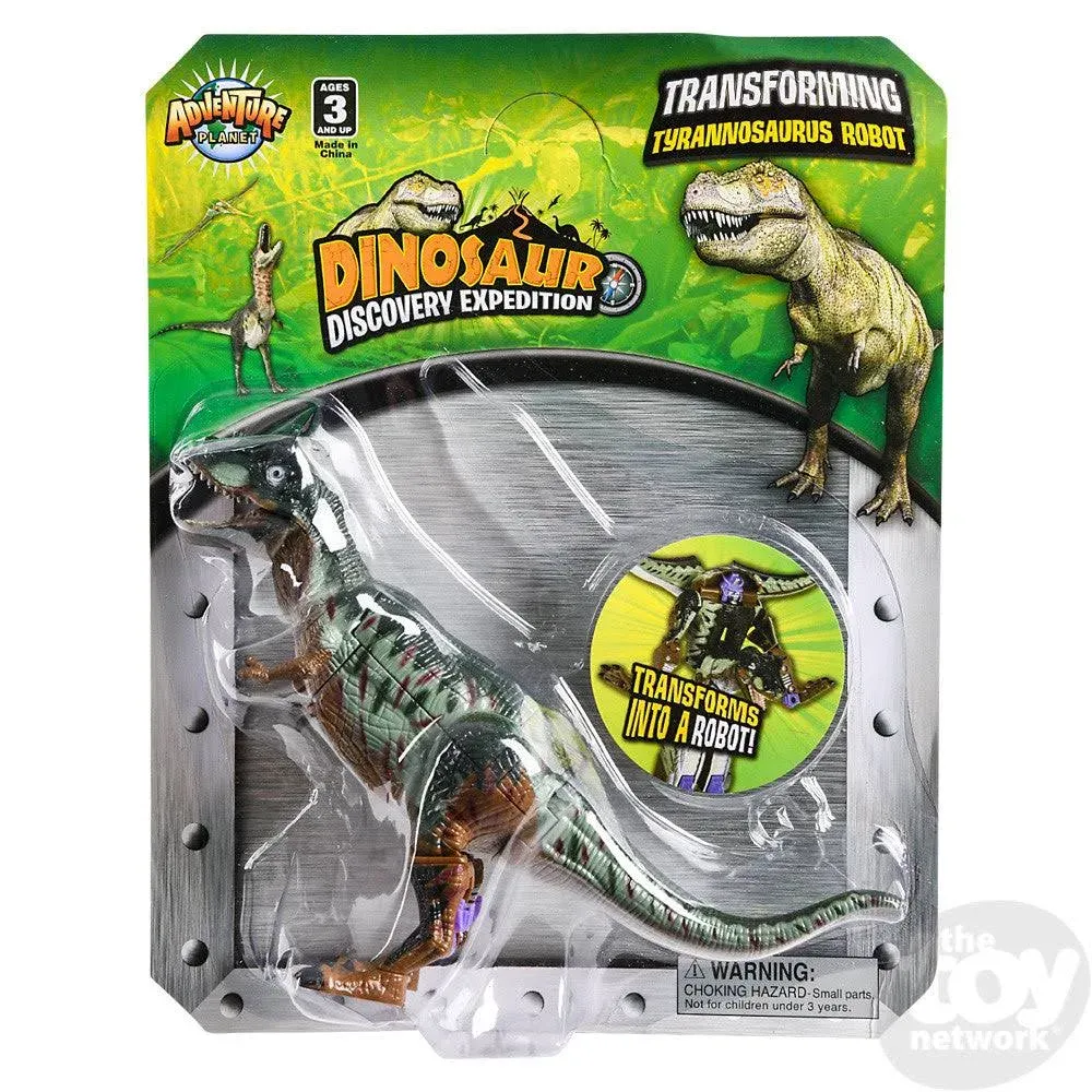 Rhode Island Novelty Safari Discovery Expedition Transforming Tyrannosaurus T-Rex to Robot Toy ~ 5" Action Figure ~ Great Gift for Boys and Girls!