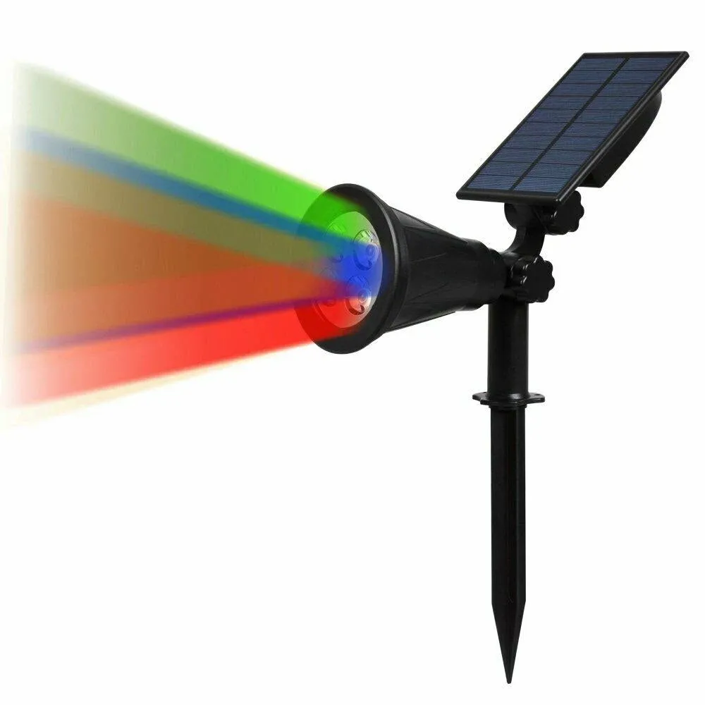 Solar Spotlights Pathway Light Color Change Outdoor LED Lights Landscape Garden