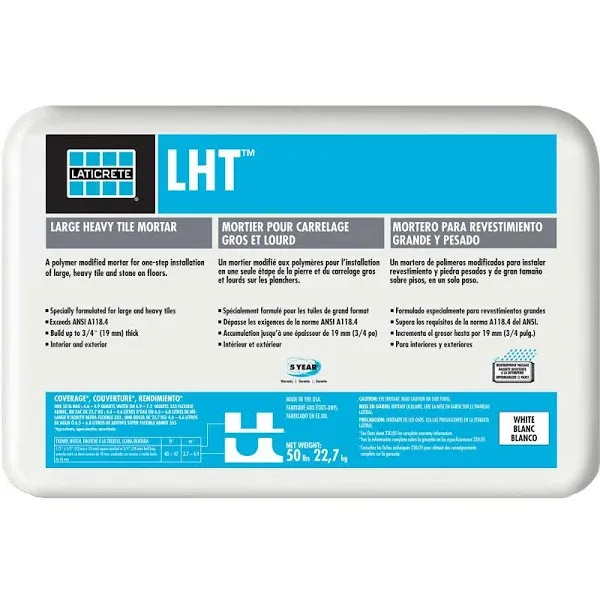 Laticrete LHT Large Heavy Tile Mortar (50 Pound Bag) by BuyMBS.com