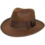 Adult Brown Adventurer Fedora Hat Mobster Felt Panama Gatsby Costume Accessory