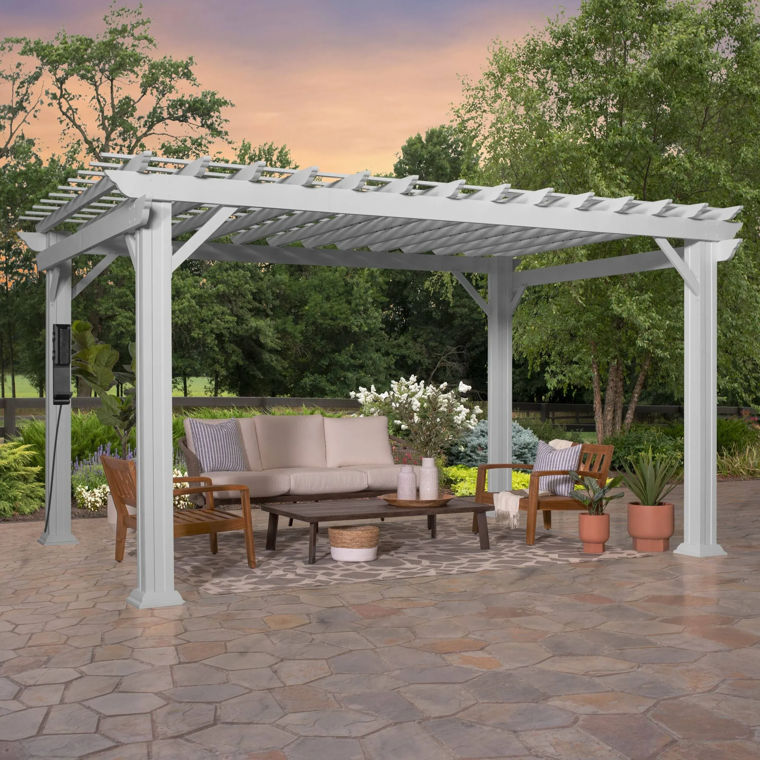 Backyard Discovery 12' Hawthorne Traditional Steel Pergola