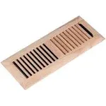 Hardwood Red Oak Floor Register Drop in Vent Cover 4x12 Inch with Damper Unfi...