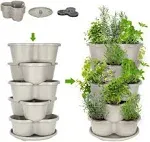 Amazing Creation Stackable Planter, Terracotta 5-Tier Vertical Garden Planter, Grow Your Own Vertical Oasis of Vegetables and Succulents