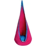 OUTREE Kids Pod Swing Seat Hammock100% Cotton Child Hammock Chair for Indoor and Outdoor Use (Pink and Blue)