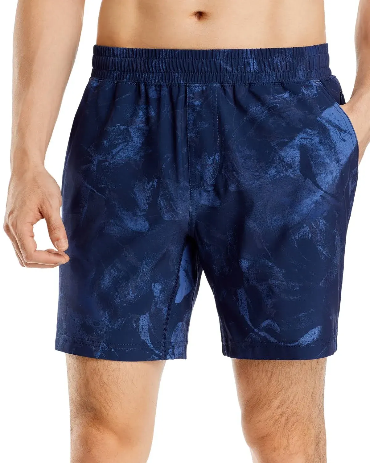 Rhone Men's 7" Mako Athletic Shorts - Blue - Size Medium - Navy Marble