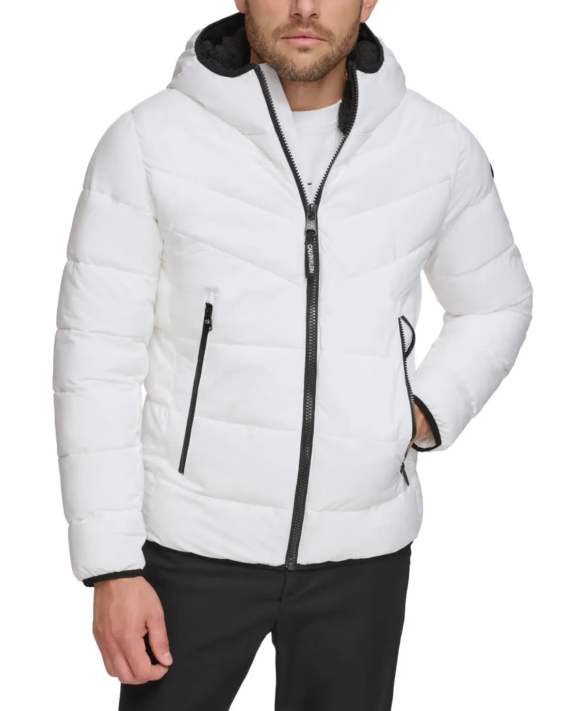 Calvin Klein Men's Snap Front Puffer Jacket