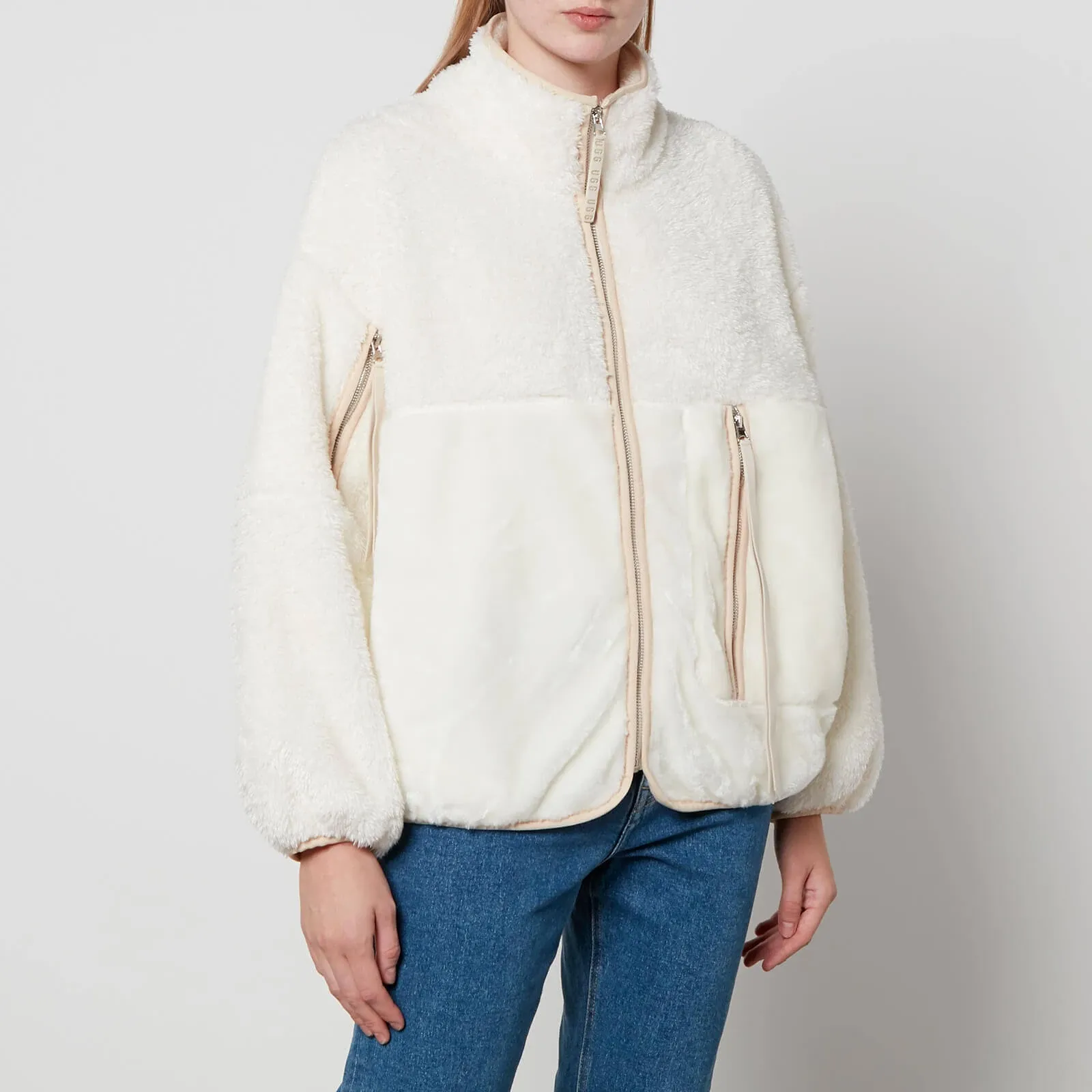 UGG Women's Marlene Sherpa Jacket II Faux Fur/Fleece in Cream, Size XS