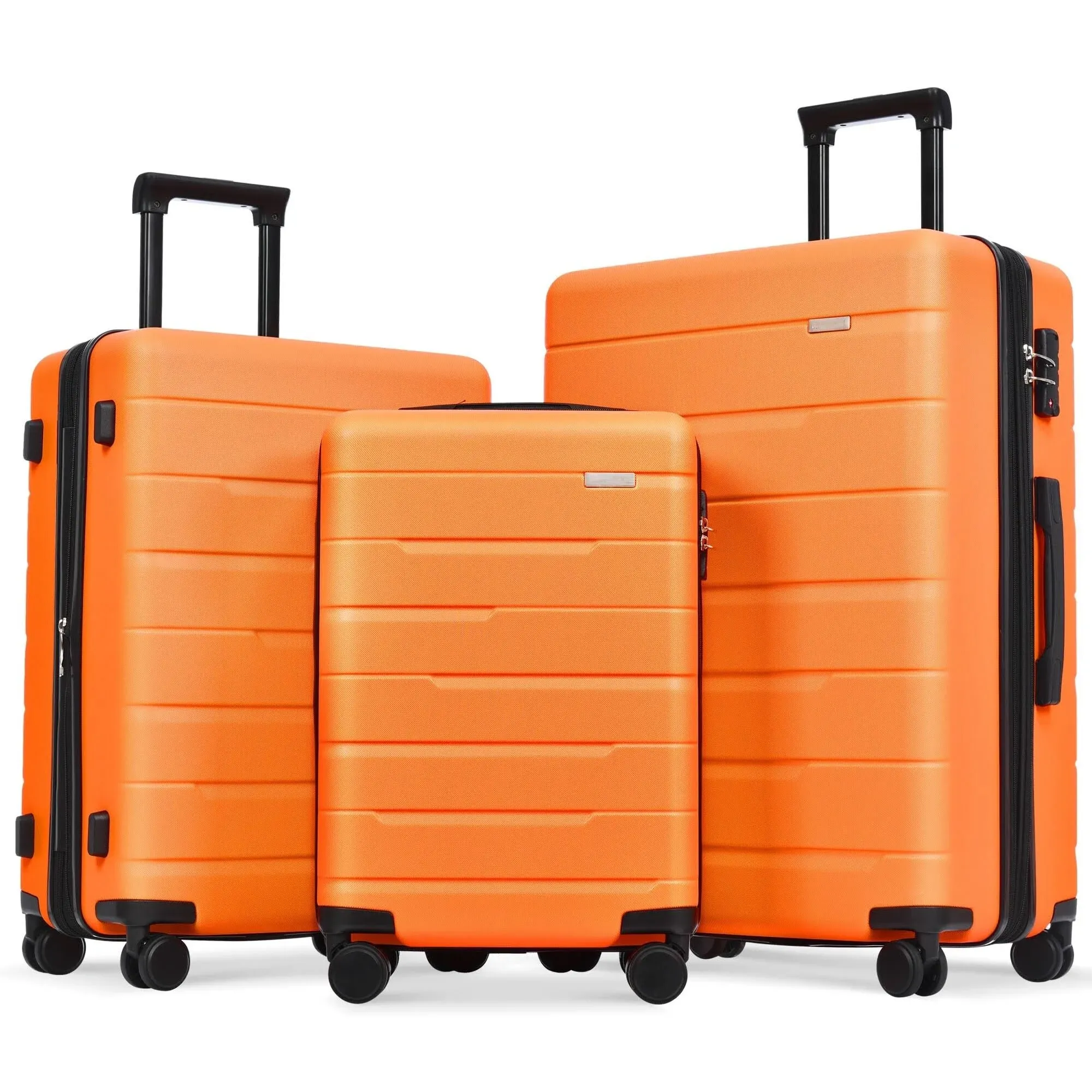 Luggage Sets 3 Piece Suitcase Set 20/24/28,Carry on Luggage Airline Approved,Hard ...