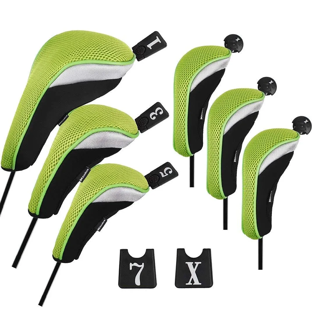 Andux 6pcs/set Golf Hybrid Club Head Covers and Wood Club Head Covers (3 Hybrid ...