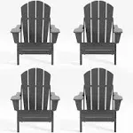 Malibu Outdoor Folding Poly Adirondack Chair, Set of 8, Pacific Blue - Contemporary - Adirondack Chairs - by WestinTrends | Houzz