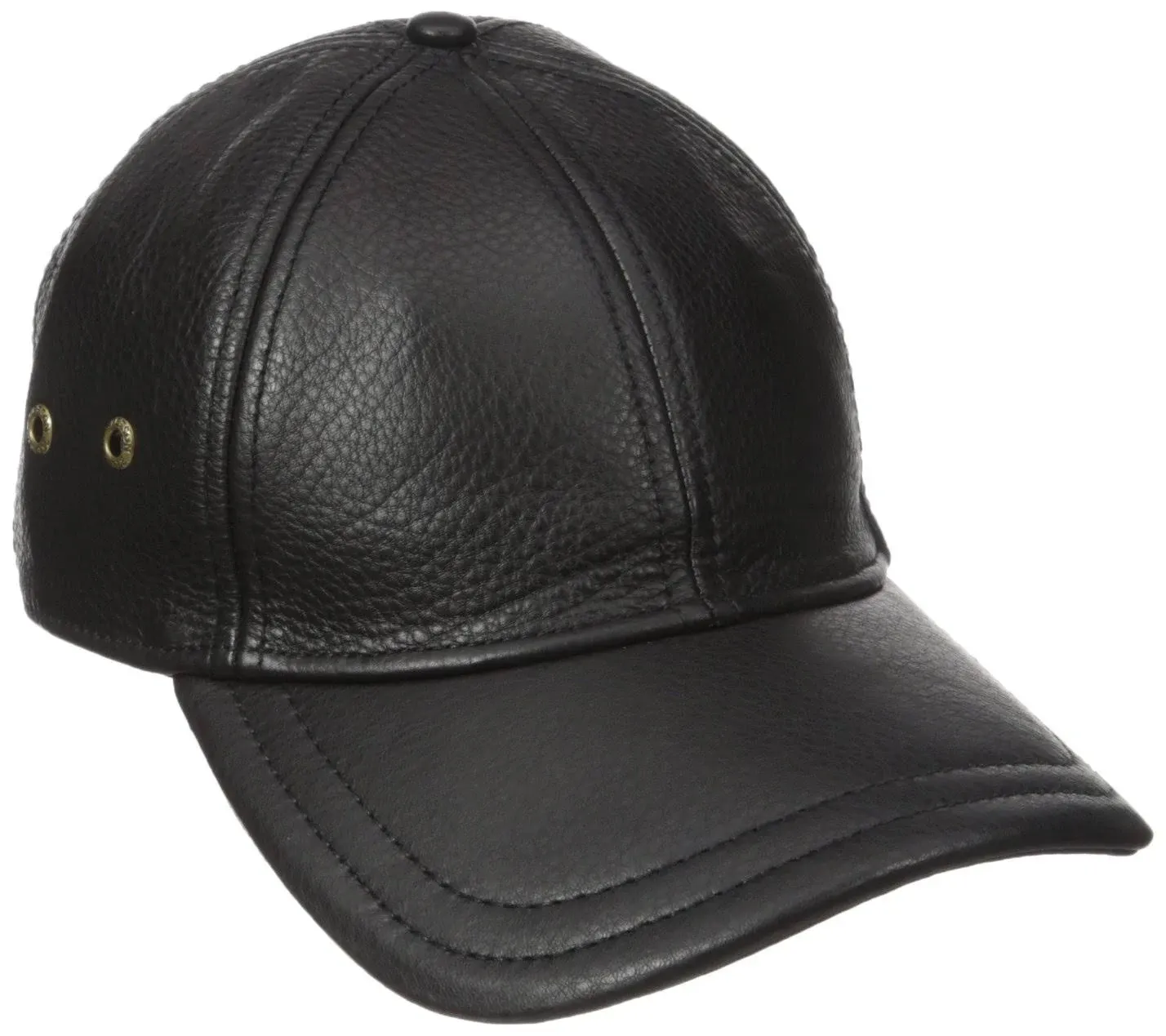 Stetson Men's Leather Baseball Cap - Black