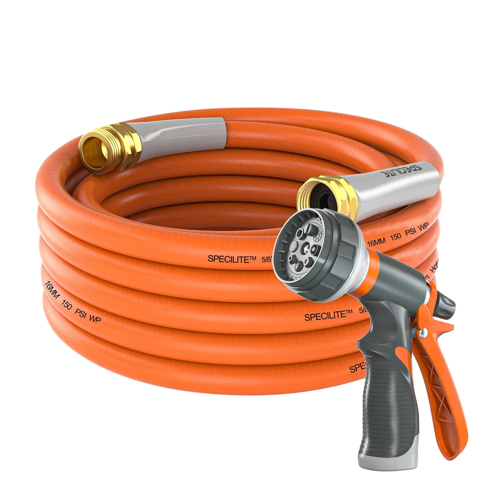 Garden Hose 100 ft x 5/8 in Heavy Duty, Flexible and Lightweight Water Hose, ...