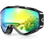 Findway Ski Goggles OTG - Over Glasses Snow/Snowboard Goggles for Men, Women & Youth - 100% UV Protection