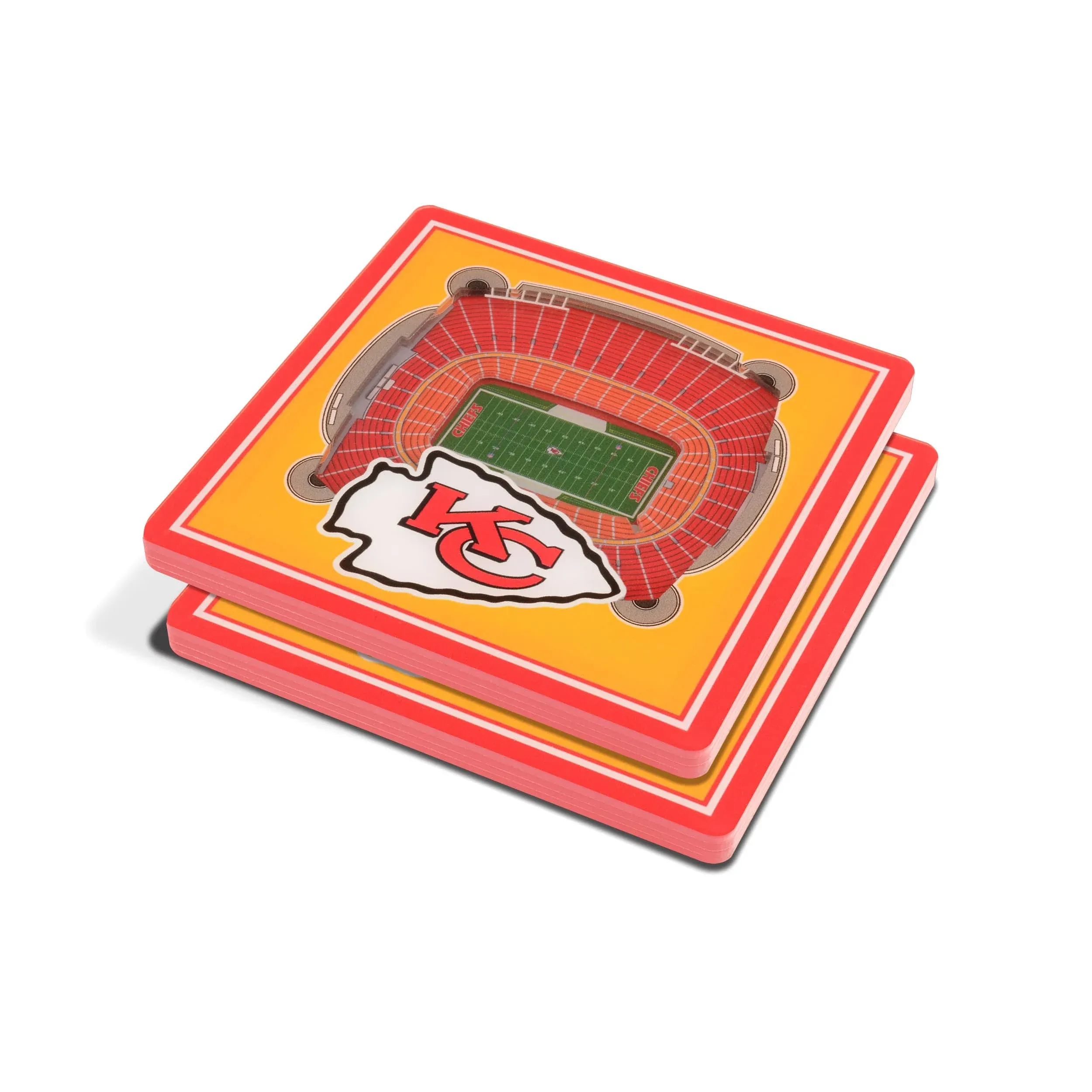 3D NFL Stadium Coaster Set - Kansas City Chiefs