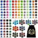 DND Dice Set, 25 X 7 Polyhedral Dice (175 Pieces) for Dungeons and Dragons DND RPG MTG Table Game D4 D6 D8 D10 D12 D20 25 Colors Dice with 1 Large Flannel Bag