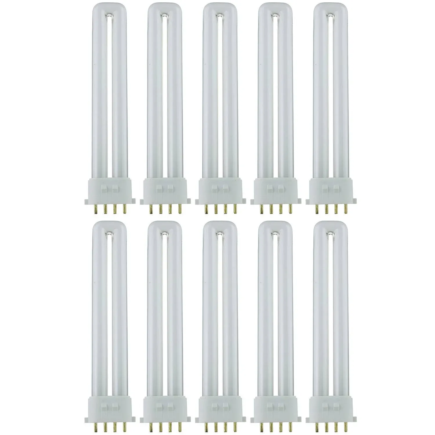 Sunlite PL13/E/SP27K/10PK 13W Compact Fluorescent Plug-in PL 4-Pin Bulb 720Lm Warm White 2700K 2GX7 Base (40493-SU)