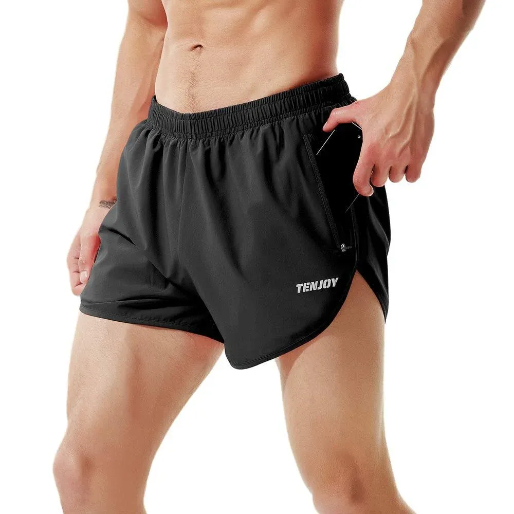 TENJOY Men&#039;s Running Shorts Gym Athletic Workout Shorts for Men 3 inch Sports Sh