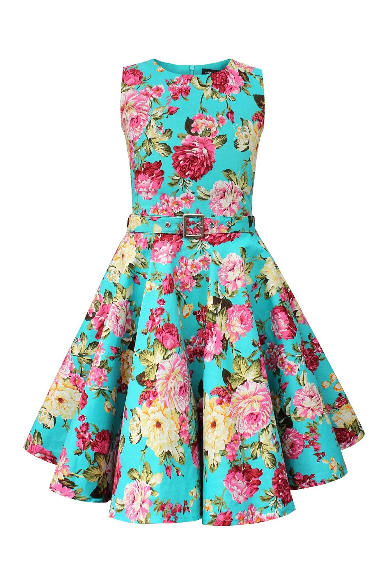 BlackButterfly Kids 'Audrey' Vintage Divinity 50's Girls Dress - Turquoise - 13 ...