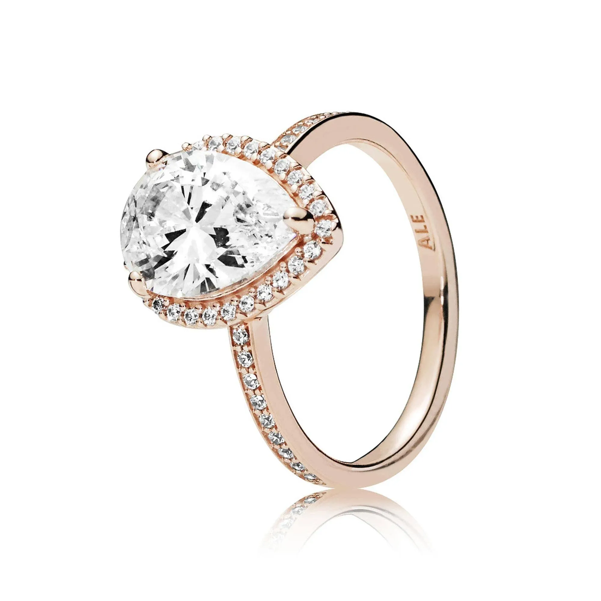 Kay Pandora Rose Ring Radiant Teardrop