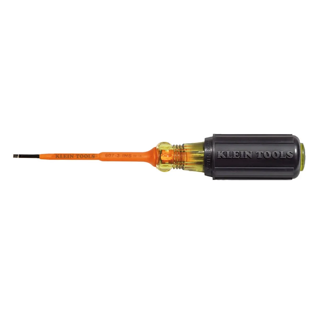 Klein Tools 607-3-INS Insulated Screwdriver, 3/32-Inch Cabinet, 3-Inch