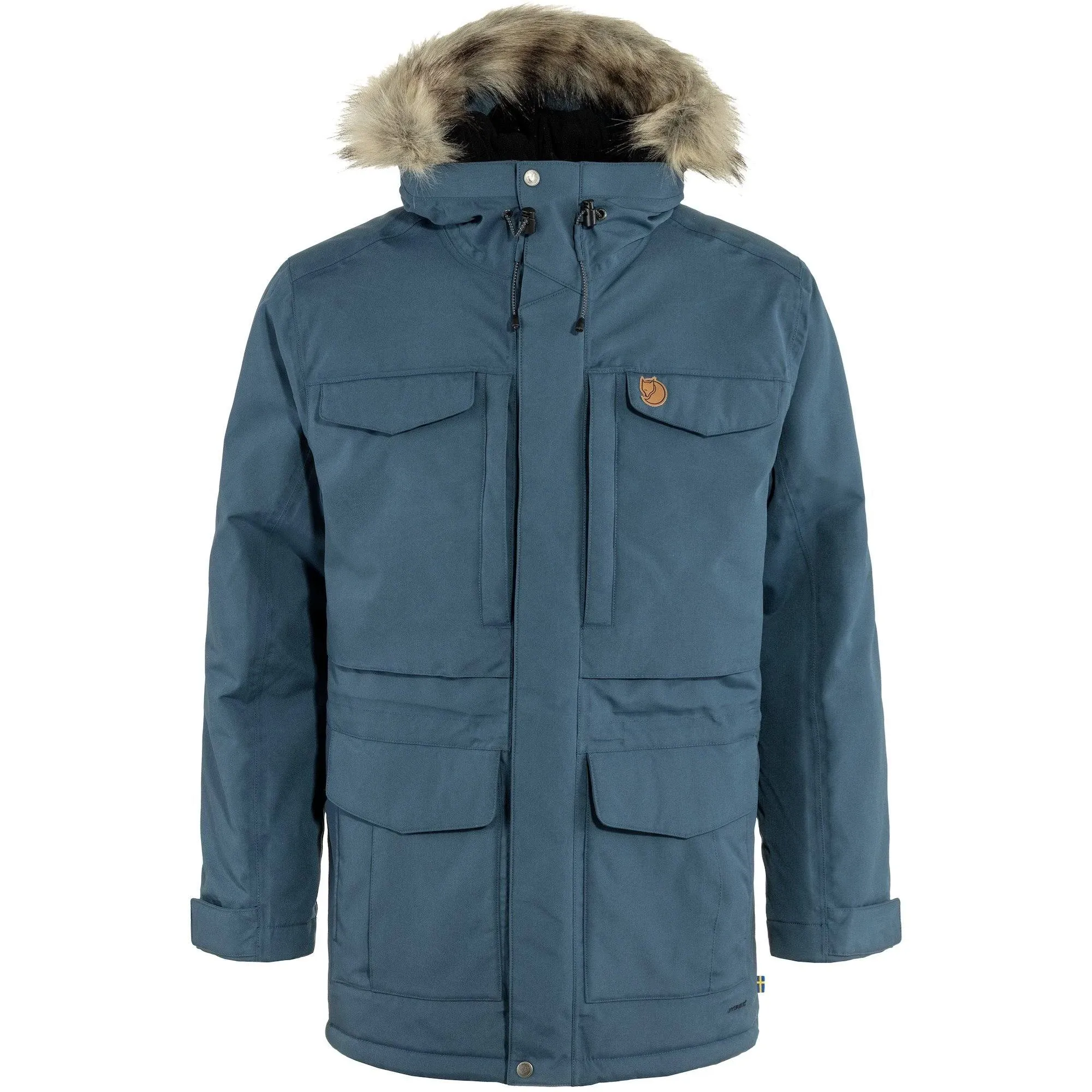 Fjallraven Nuuk Parka Men&#039;s Winter Jacket, Mountain Blue, X-Large