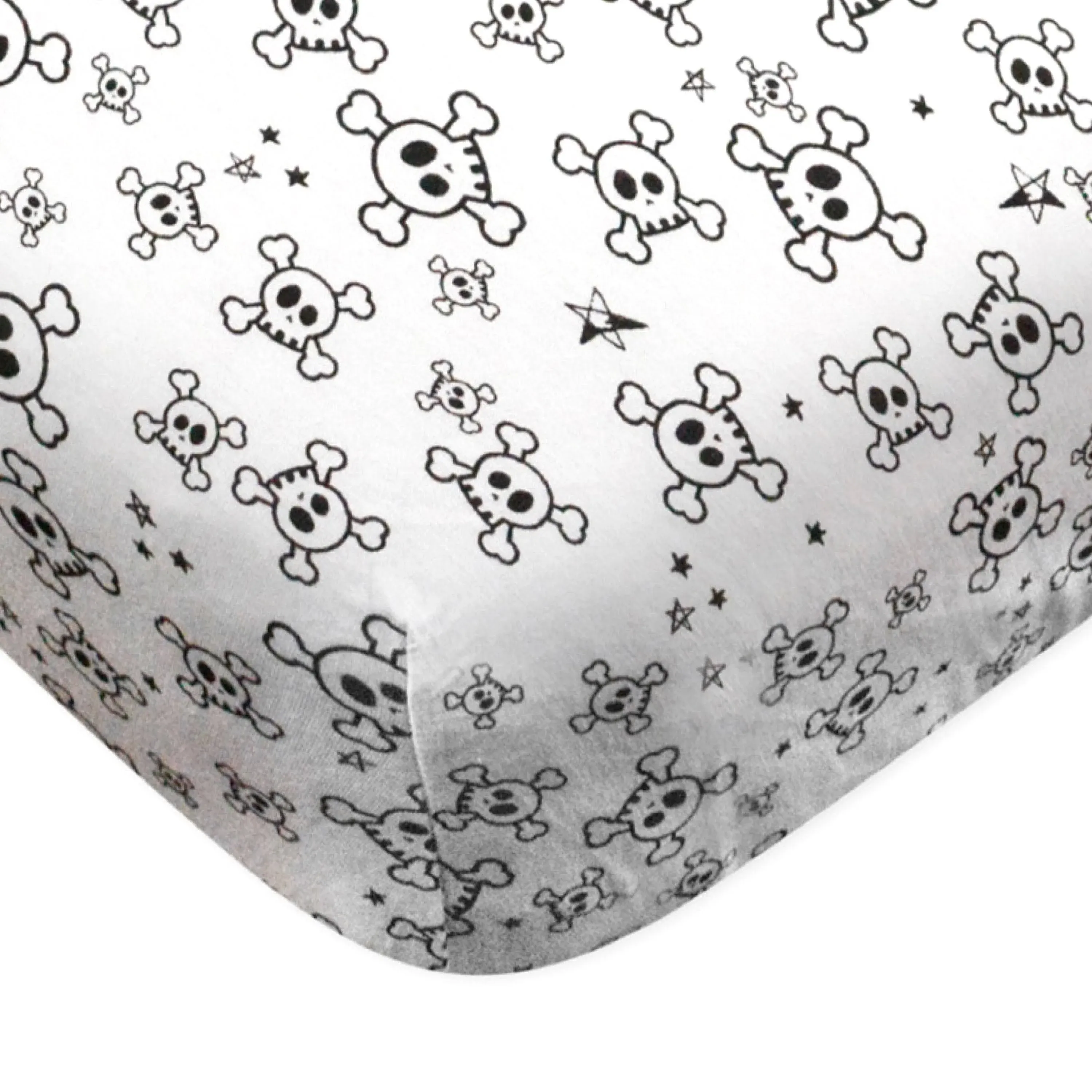 Honest Baby Organic Cotton Fitted Crib Sheet - Tossed Skulls