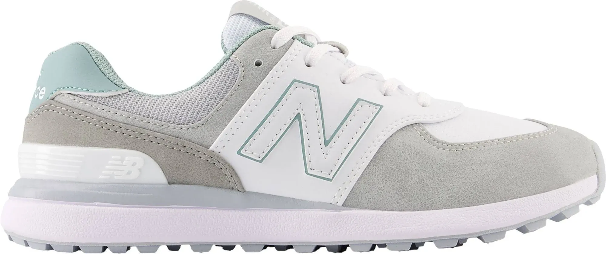 New Balance Women's 574 Greens V2 Golf Shoes - White Grey / Medium / 8