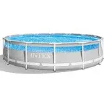 Intex 14' x 42" Prism Frame Clearview Premium Above Ground Swimming Pool Set