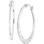 .925 Sterling Silver Hoop Earrings for Women