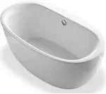 Kohler 24002-0 Sunstruck 60" x 34" Oval Freestanding Bath with Fluted Shroud and Center Drain - White