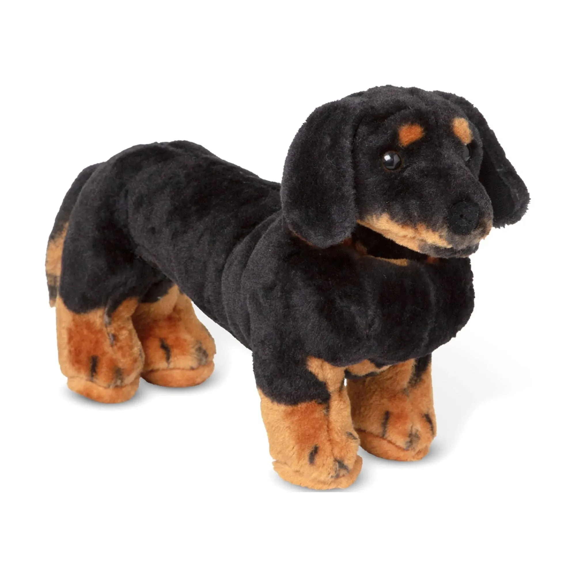 Melissa &amp; Doug Dog Stuffed Animal Dachshund Black 16&quot; Plush Weiner Life like Toy