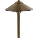 Volt Max Spread 12V Cast Brass Path Light (25' Tall, 9' Shade) with 3W 2700K G4 LED Bulb, Bronze