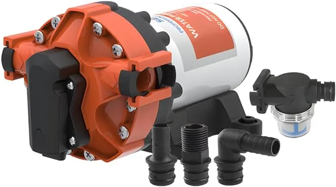 SEAFLO 12V 56A Series 5.0 GPM Variable Speed Smart On Demand Marine/RV 5-Chamber Diaphragm Pump