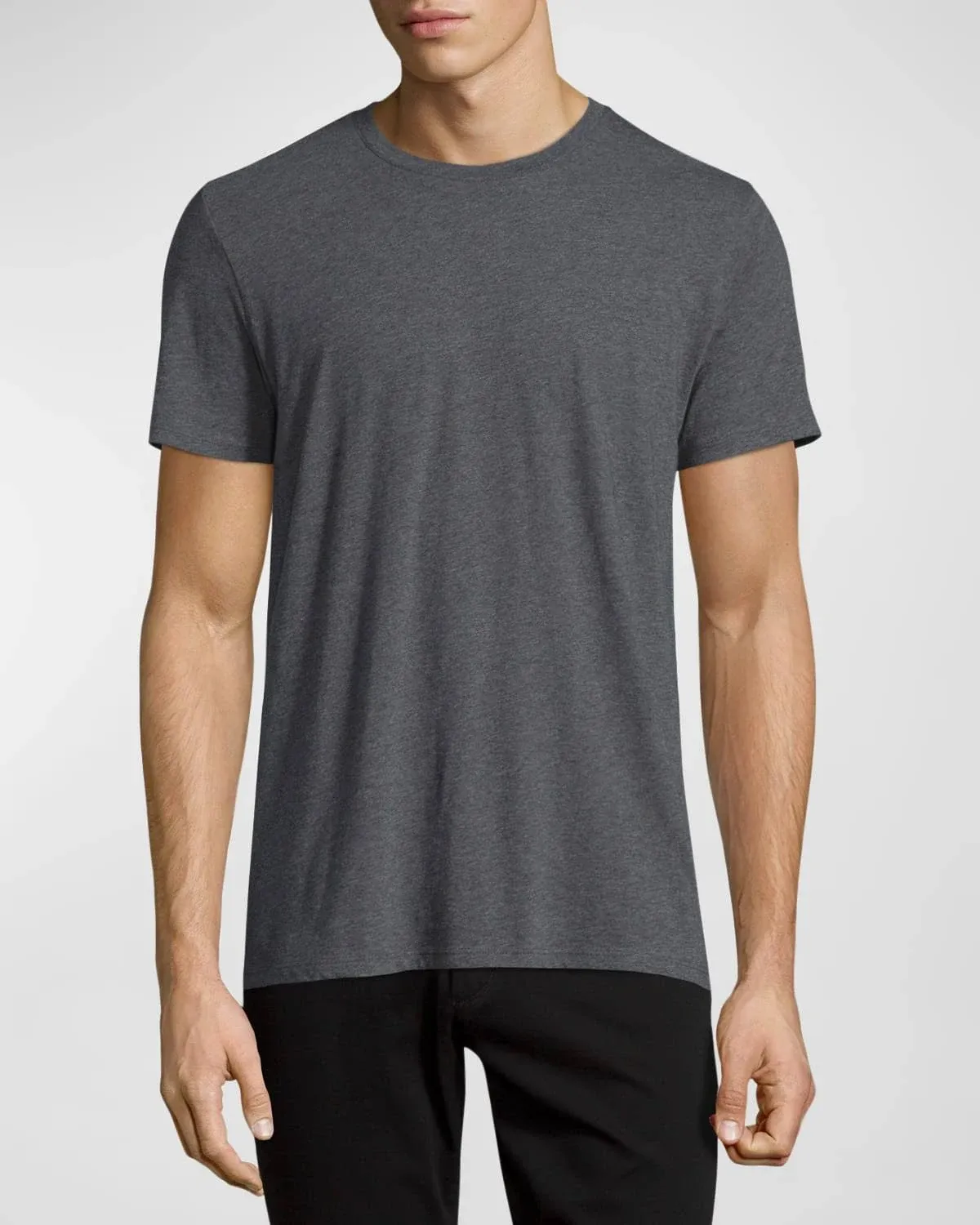 Short Sleeve Crewneck Tee In Alabaster