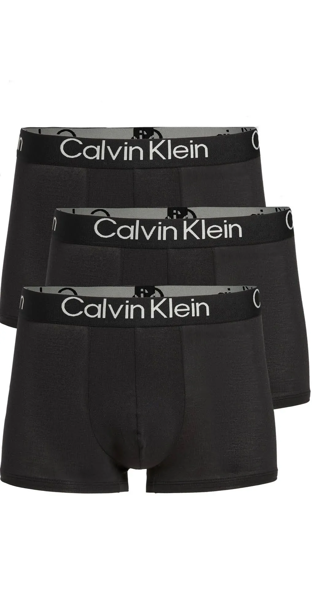 Calvin Klein Men's Ultra-Soft Modern 3-Pack Trunk - Black - S