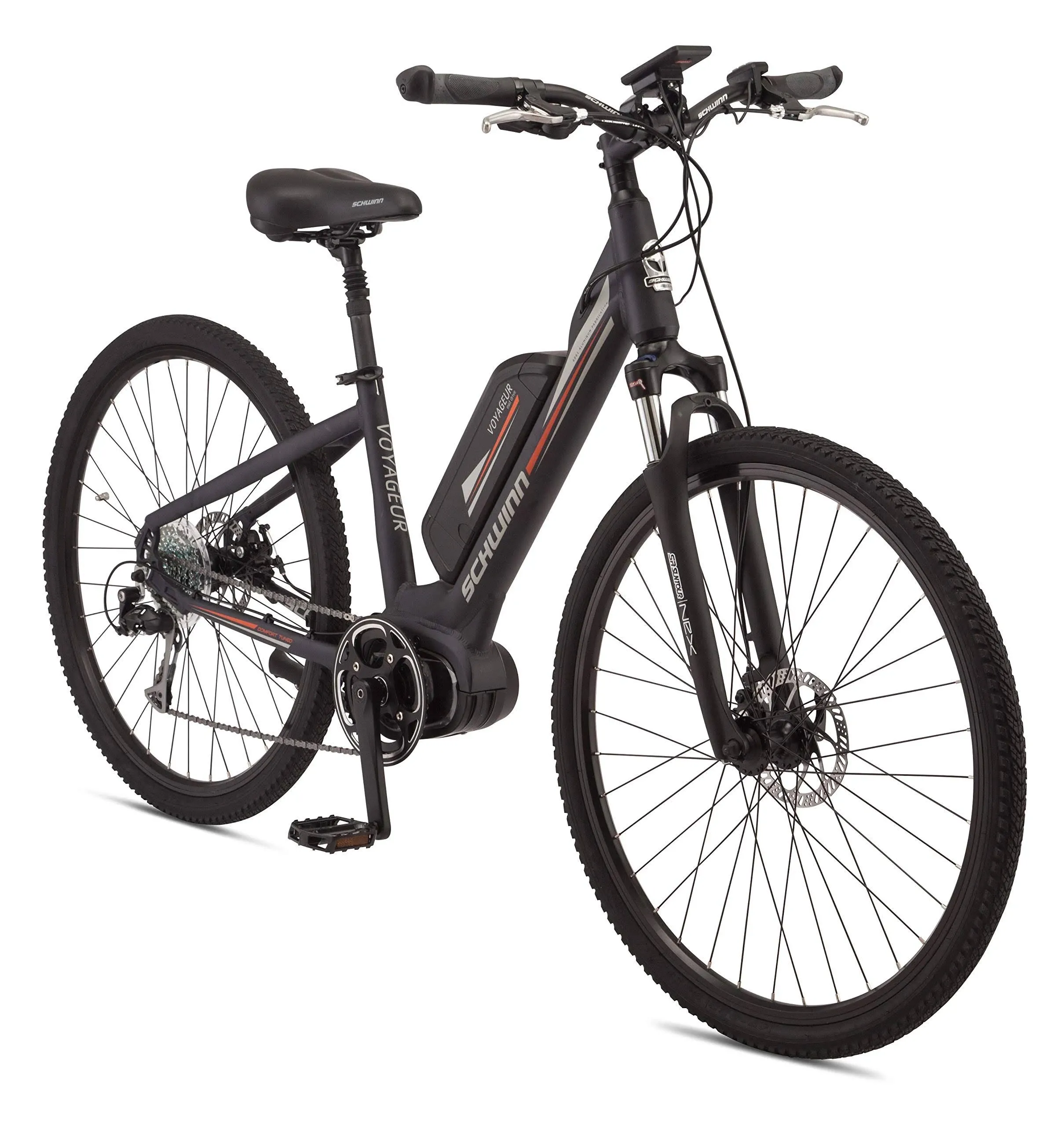 Schwinn Voyageur Electric Bike, Mechanical Disc Brakes