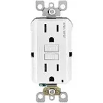 Leviton 15 amps 125 V White AFCI/GFCI Dual Function Outlet 5-15R 1 pk