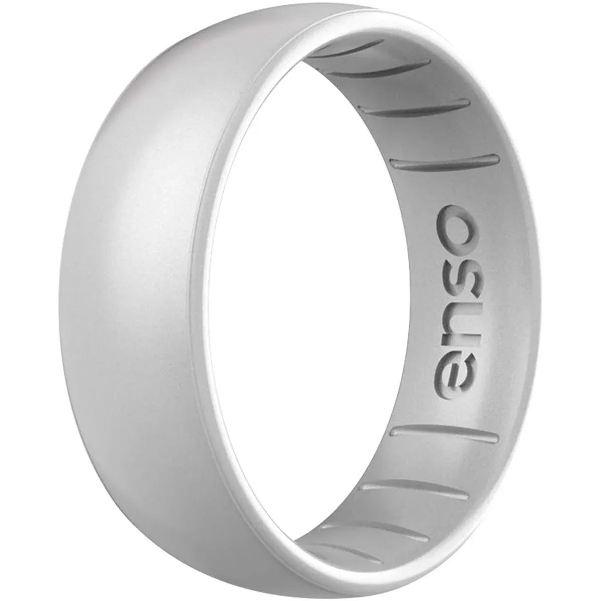 Enso Rings Halo Elements Silicone Ring – Stackable Wedding Engagement Band – Thin Minimalist Band – 2.54mm Wide, 1.5mm Thick