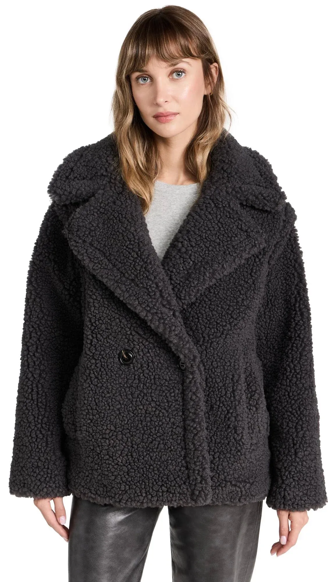 Women UGG Gertrude Short Teddy Coat