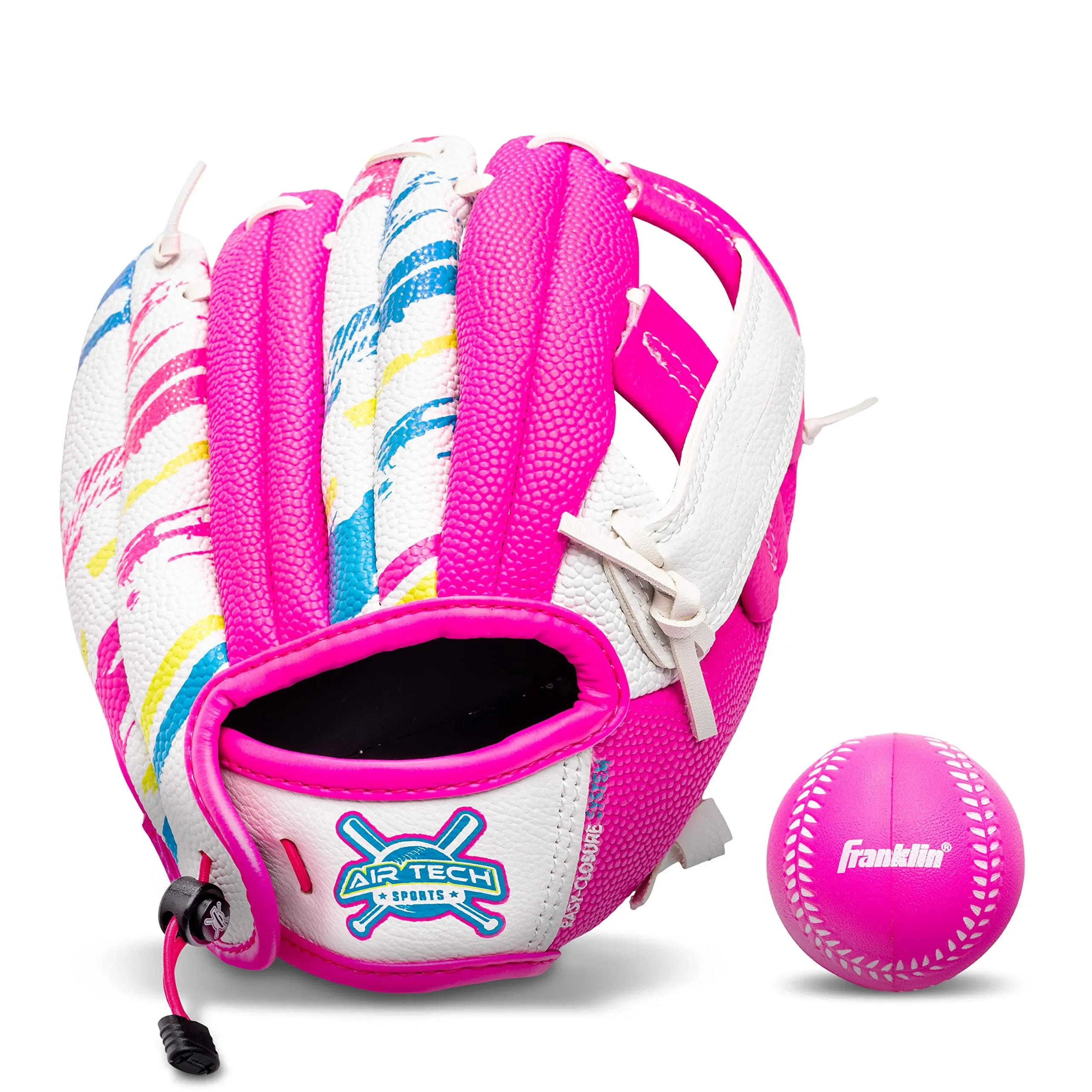 Franklin Sports Air Tech Series 9" Teeball Gloves Set - White/Pink