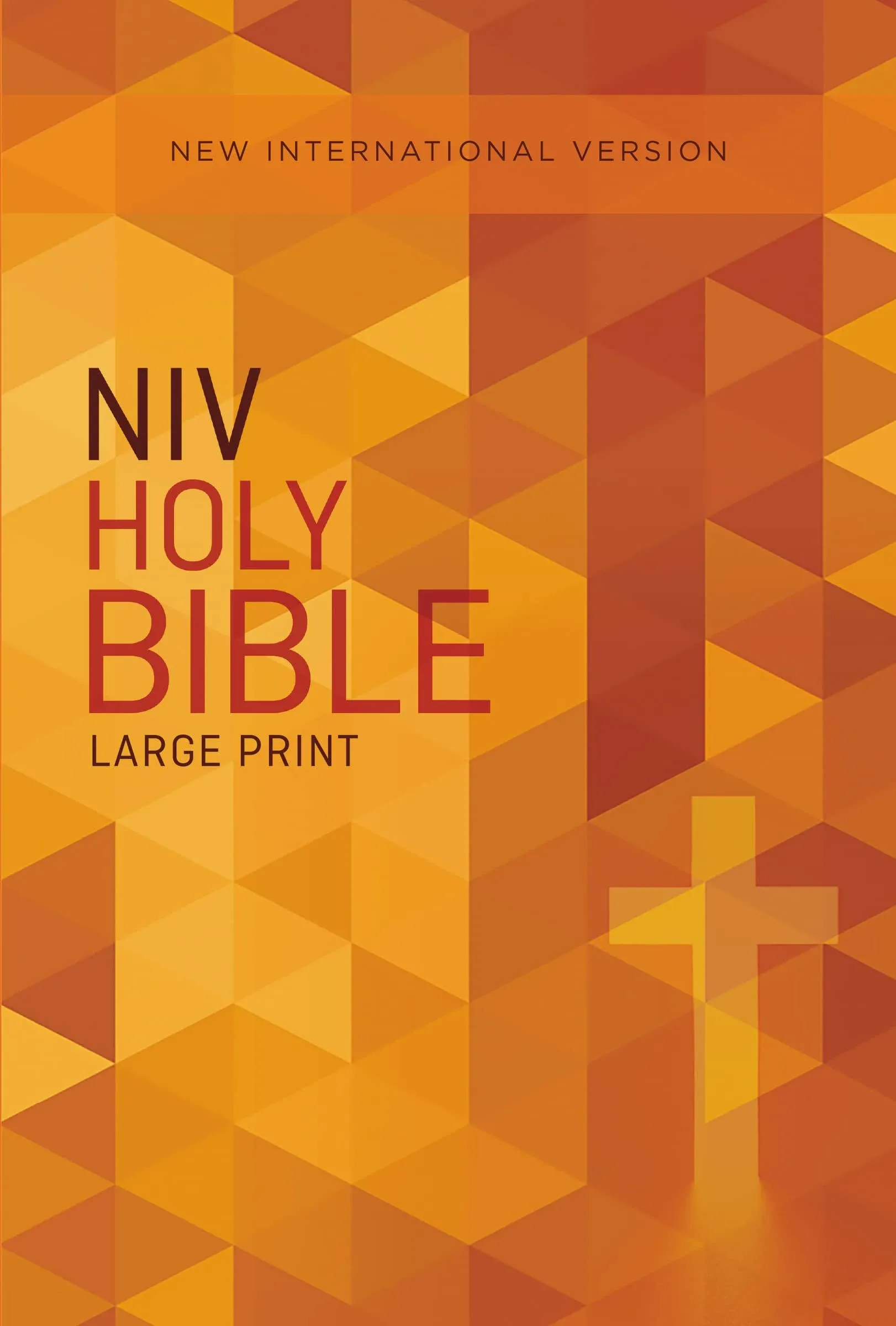 NIV Large-Print Outreach Bible---softco<wbr/>ver, orange cross