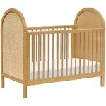 Babyletto Bondi Cane 3 in 1 Convertible Crib Honey with Natural Cane