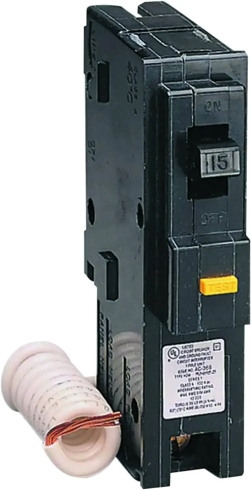 Schneider Electric Square D Ground Fault Interrupter Circuit Breaker,  15 A