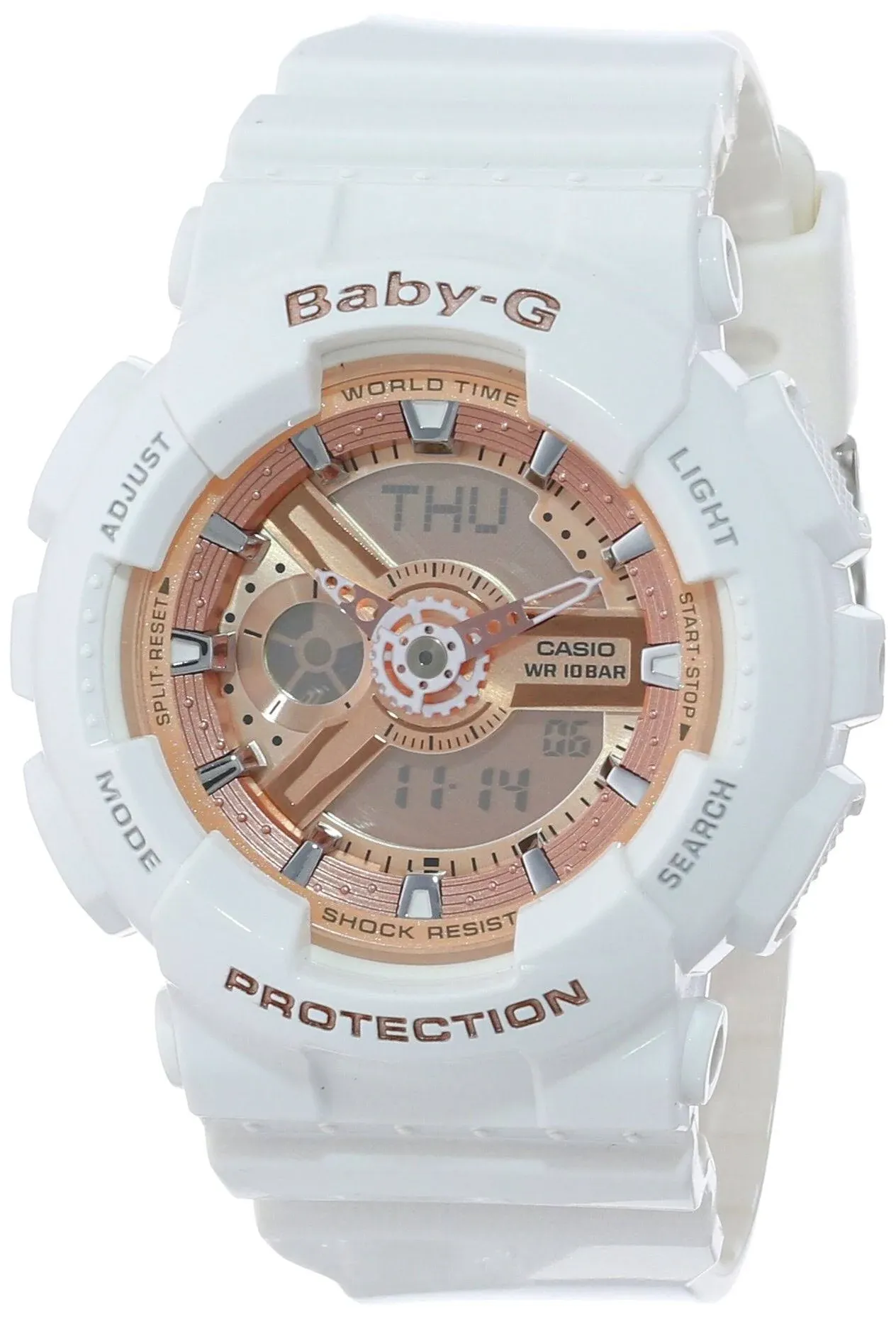 BNIB Casio Baby-G Rose Gold White Waterproof Watch