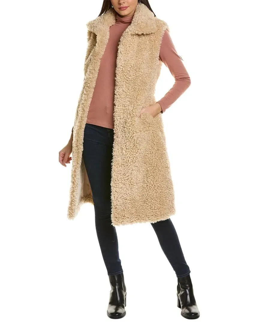 Faux Fur Belted Longline Vest