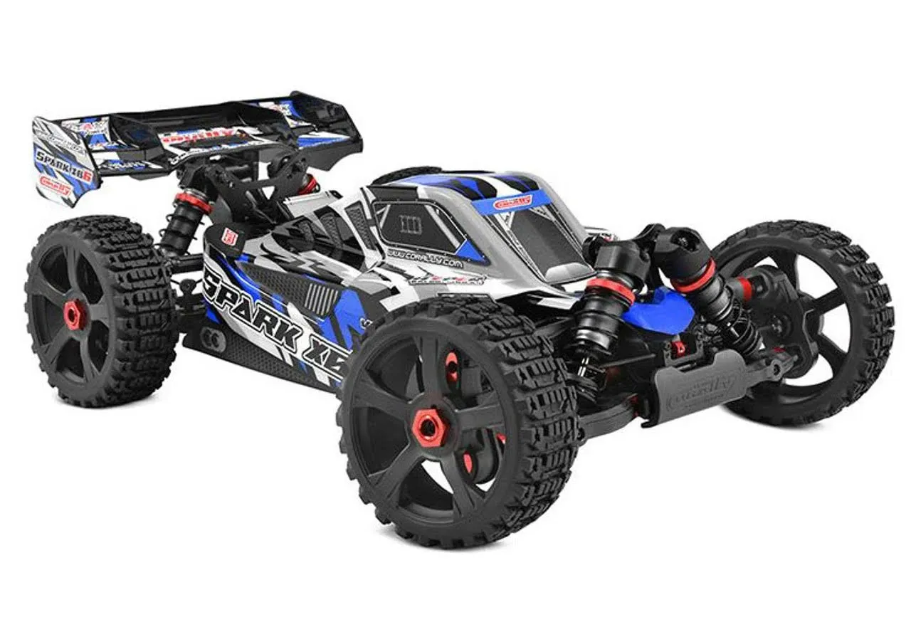 team corally Spark XB6 1/8 6S Basher Buggy, ROLLER, Blue + SERVO NO TIRES